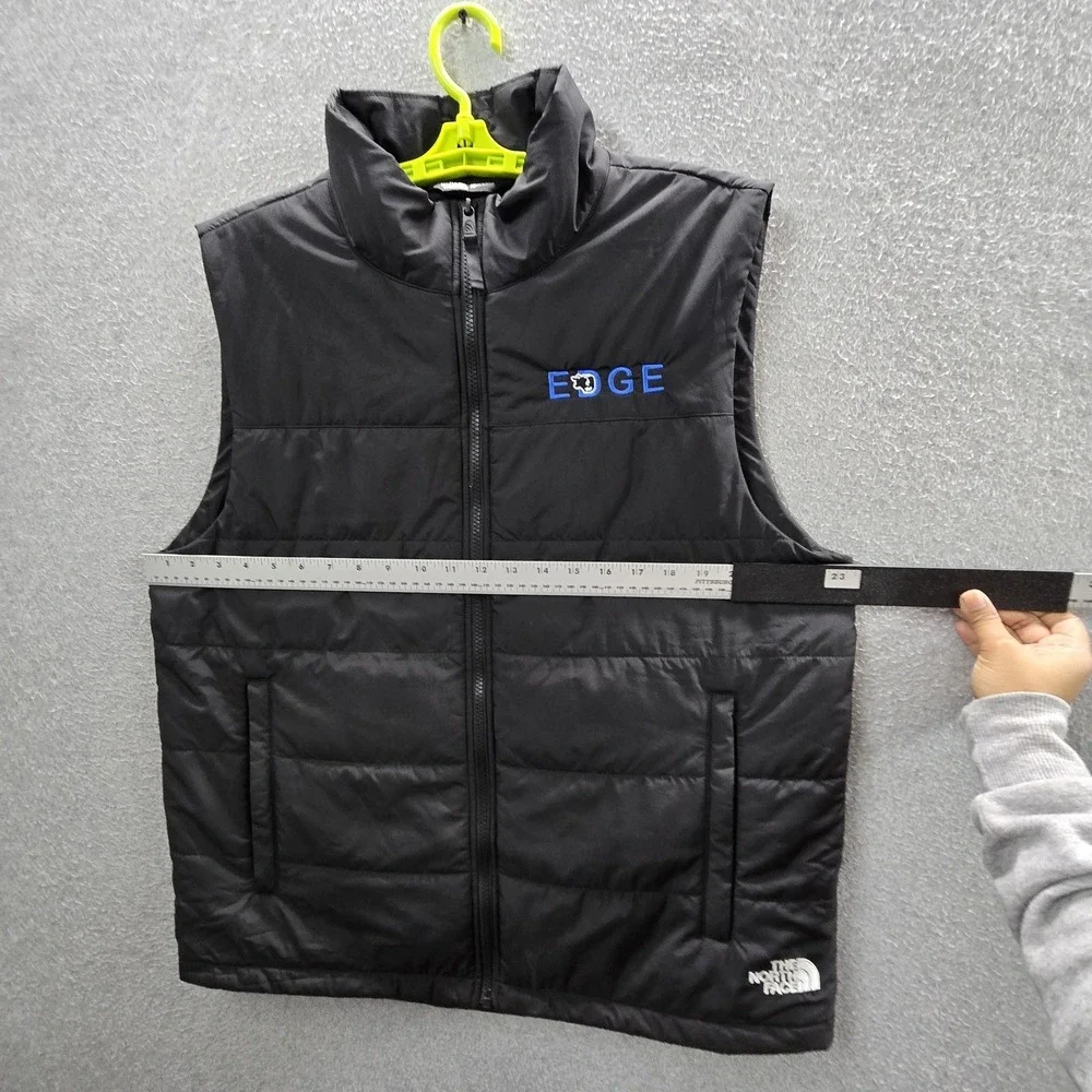 The North Face Men Jacket‎ L Black Embroidered Vest Everyday Insulated